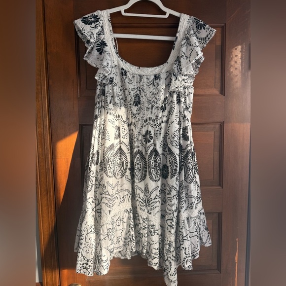 Maeve by Anthropologie Flutter-Sleeve Babydoll Mini Dress - Picture 3 of 6